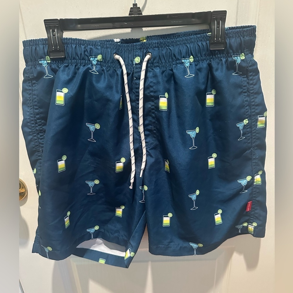 HOT COALS MENS SWIM TRUNK SHORTS MARGARITA MARTINI LARGE